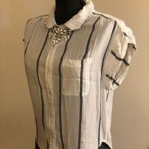 Summer striped button down